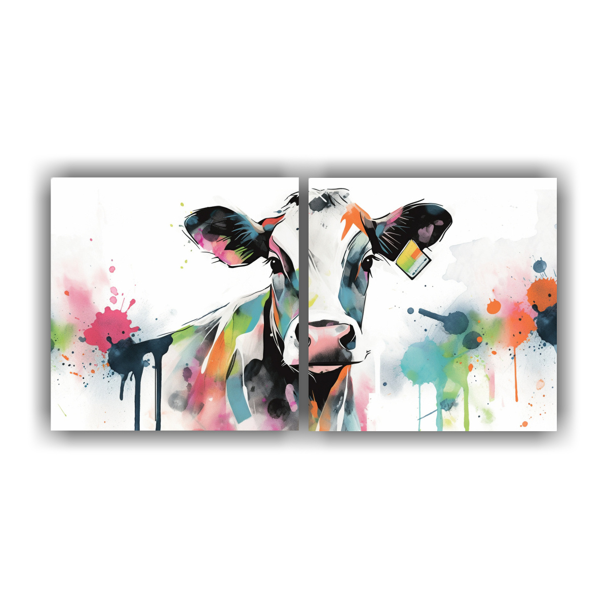 cuadros-modernos-originales-vaca-de-jersey-en-blanco-y-negro-arte-pop-neo-deco