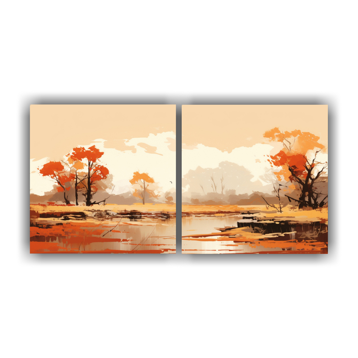 cuadros-modernos-oto-ales-con-colores-marrones-y-estrellados-