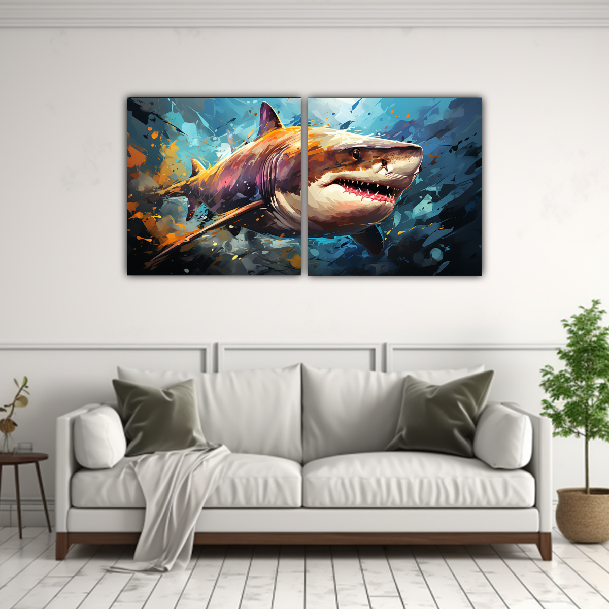 cuadros-modernos-poderoso-tibur-n-lim-n-en-colores-del-espectro-1