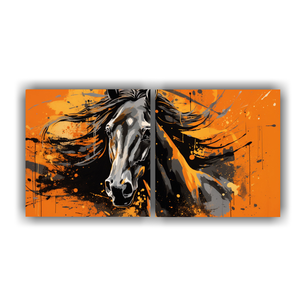 cuadros-tonos-refinados-de-un-caballo-cuarto-de-milla-en-colores-naranja-y-negro-arte-pop-neo-
