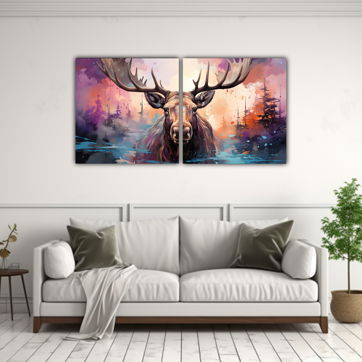 d-o-lienzos-tela-colores-visi-n-alce-en-violeta-arte-pop-neo-estilo-m-1