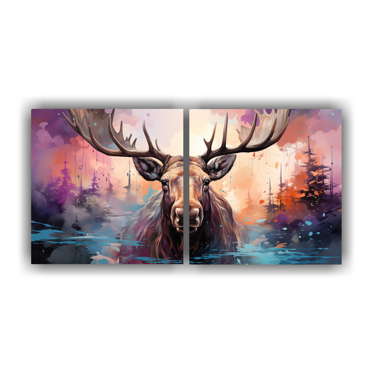 d-o-lienzos-tela-colores-visi-n-alce-en-violeta-arte-pop-neo-estilo-m