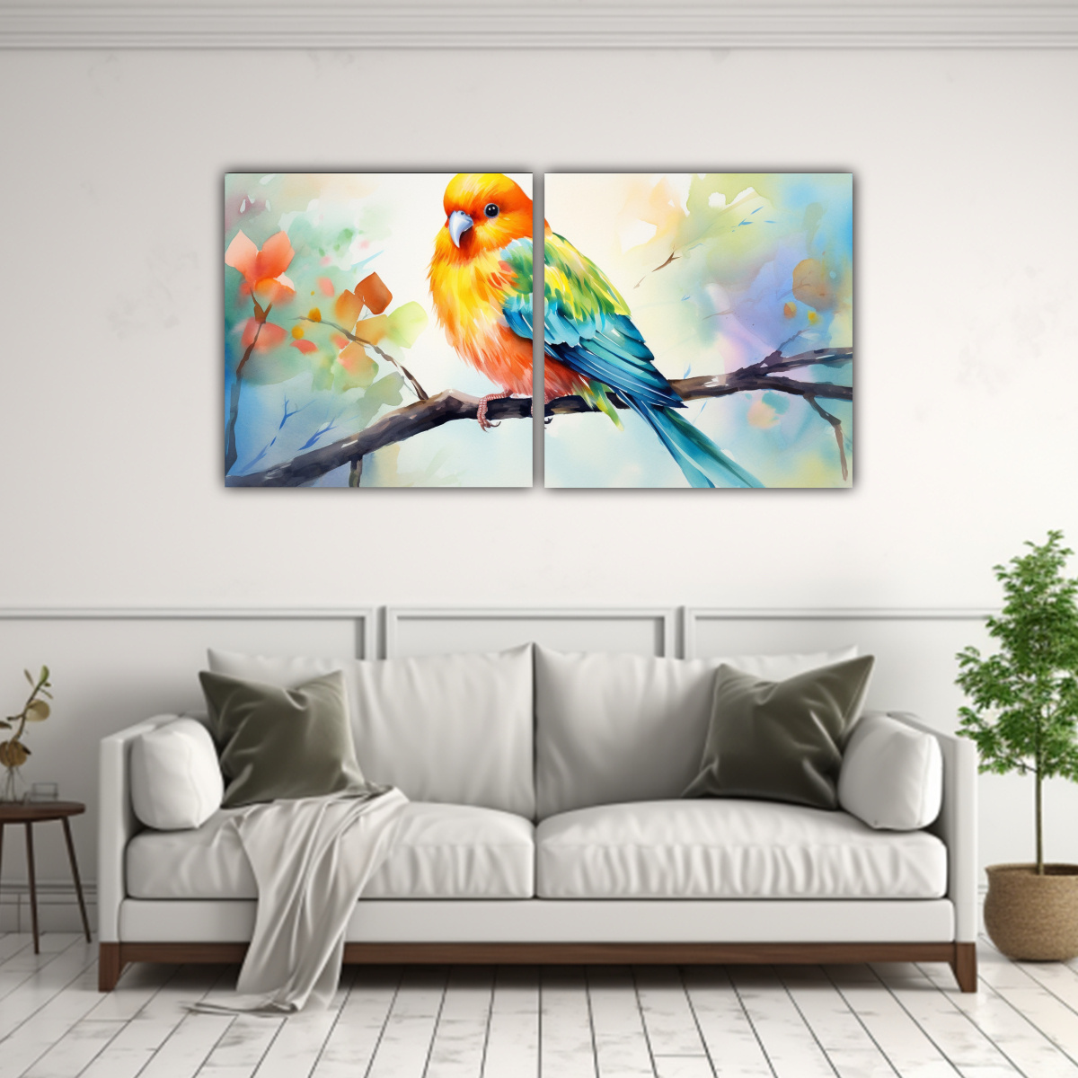 dibujo-en-bastidor-de-madera-estilo-acuarelas-lovebirds-coloreadas-1