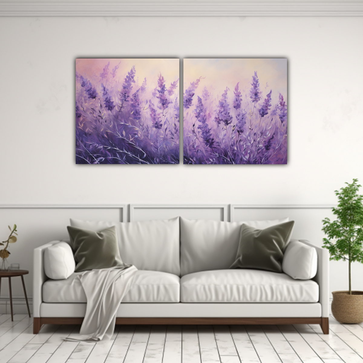 equilibrio-de-colores-en-dos-lienzos-de-tela-tonos-de-lavanda-y-hierbas-1-1