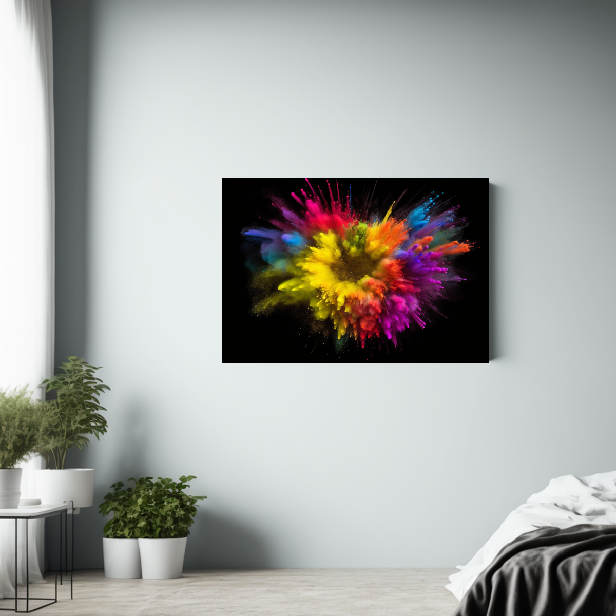 Cuadro Decorativo Explosión De Colores En Lienzo - DecoCuadros