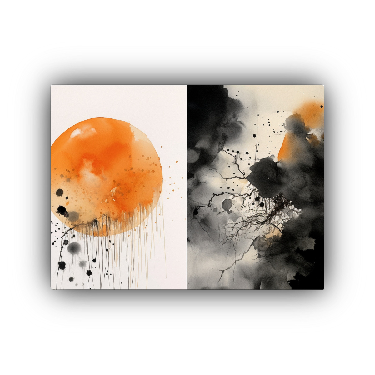 fondos-acuarela-naranja-y-negro-para-decoraci-n-en-sala