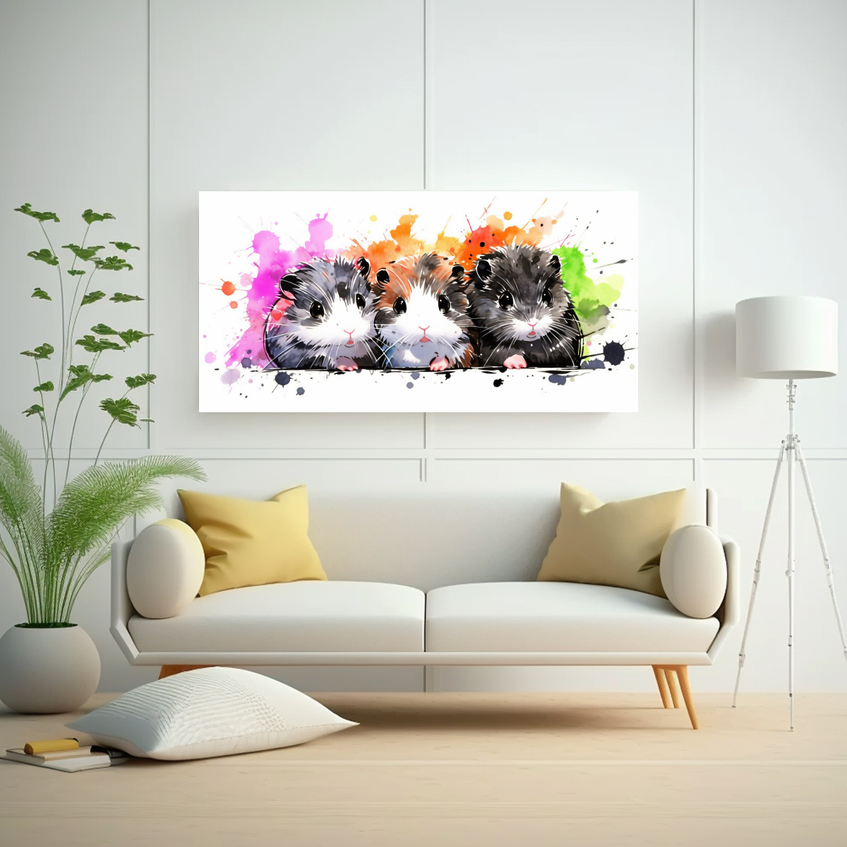 lienzo-de-cocina-a-rayas-para-hamsters-en-colores-vibrantes-y-negro-arte-pop-neo-1-1