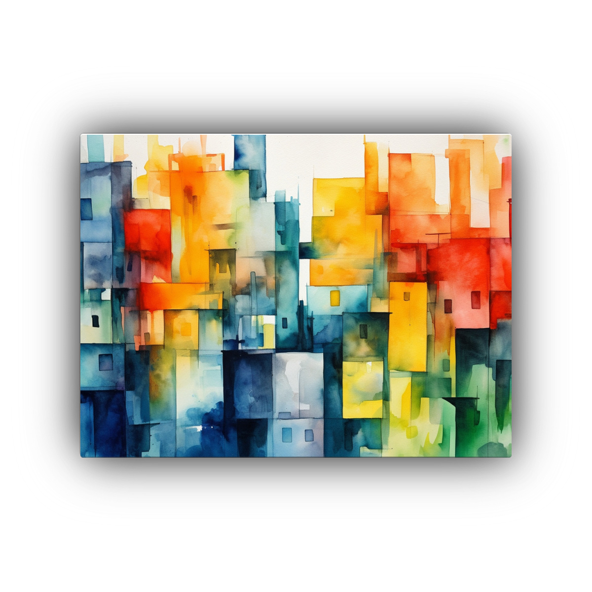 lienzo-de-tela-abstracto-de-la-jungla-de-concreto-en-colores-primarios