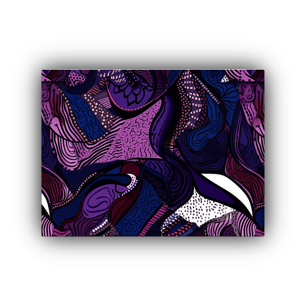 lienzo-de-tela-con-dise-o-africano-en-tonos-morado-oscuro-y-azul-marino