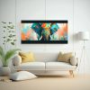 lienzo-moderno-elefante-en-colores-turquesa-y-naranja-arte-pop-neo-1