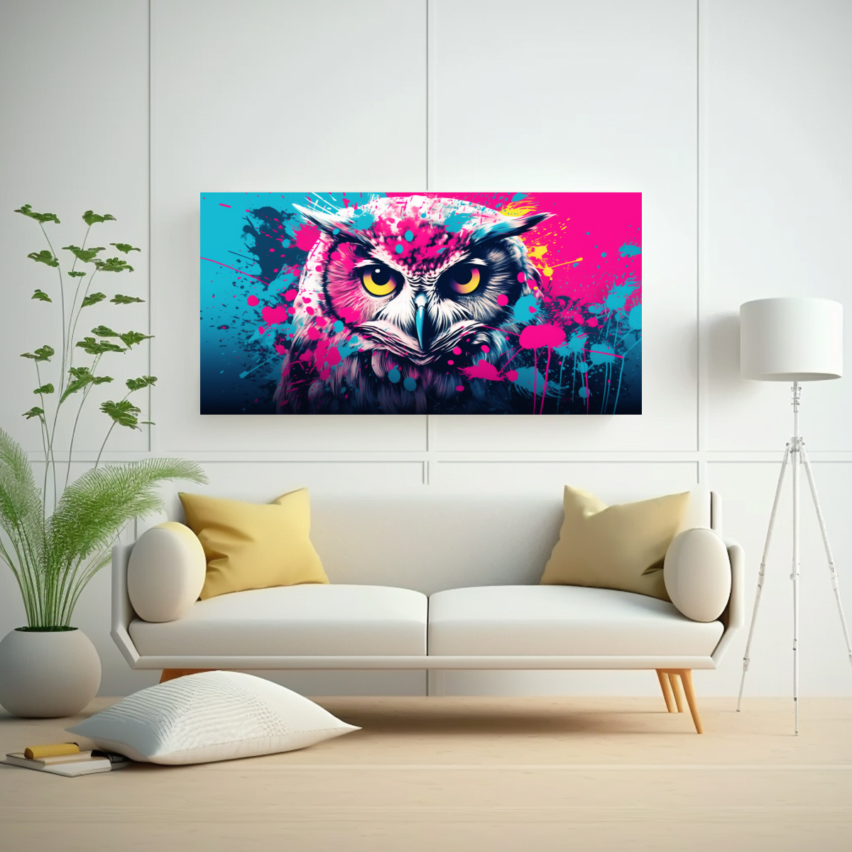 lienzo-tela-calidad-b-ho-turquesa-y-rosa-arte-fantas-a-neo-pop-1