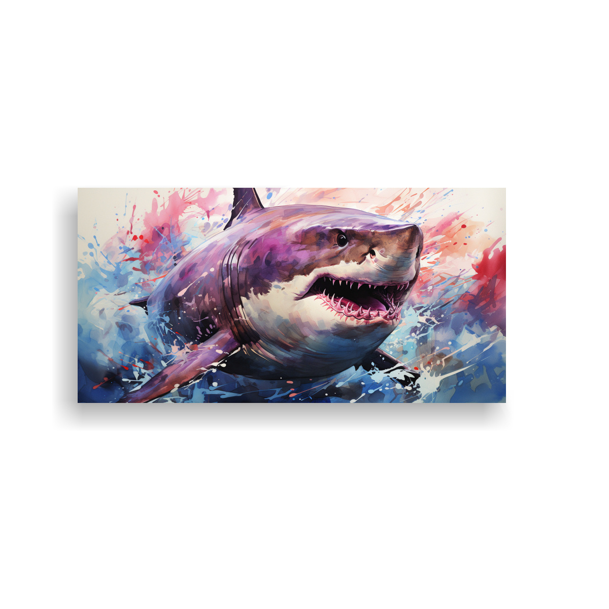 lienzo-vintage-tibur-n-en-violeta-y-azul-en-arte-pop-neo-