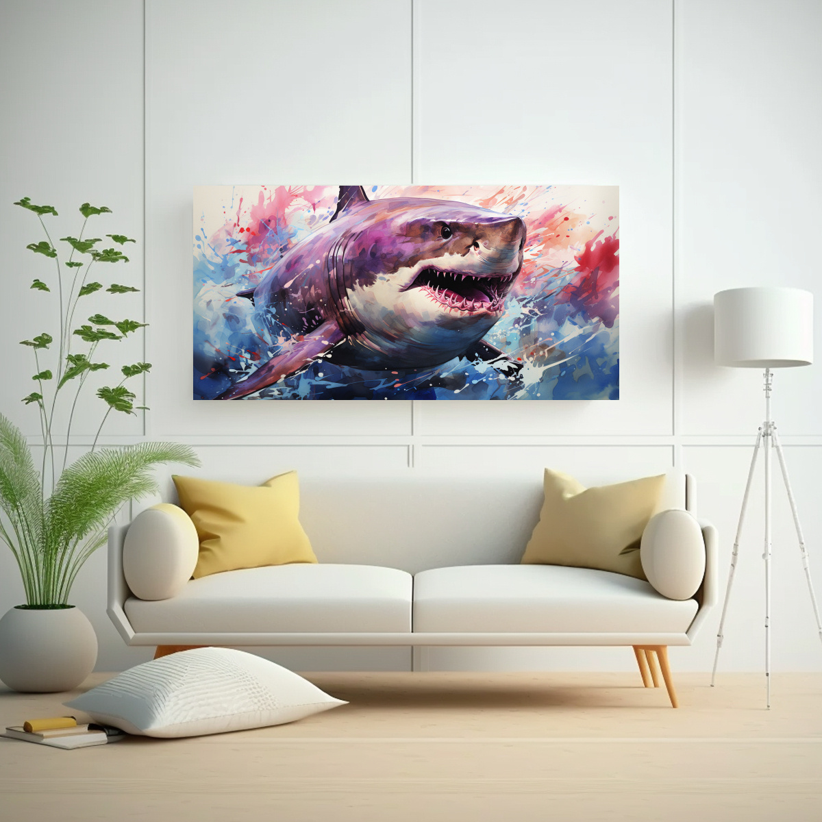 lienzo-vintage-tibur-n-en-violeta-y-azul-en-arte-pop-neo-1-1