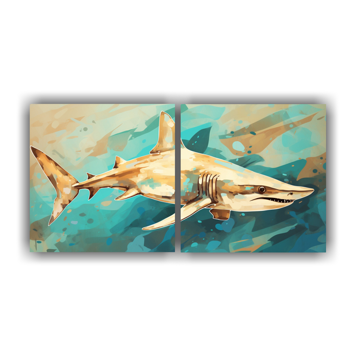 lienzos-inspiraci-n-m-gica-tibur-n-martillo-en-tonos-turquesa-y-beige