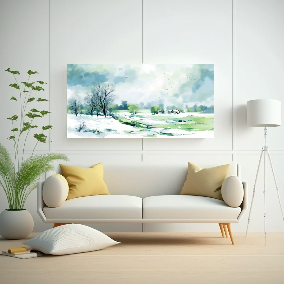 paisaje-invernal-moderno-con-colores-verdes-neo-pop-art-1