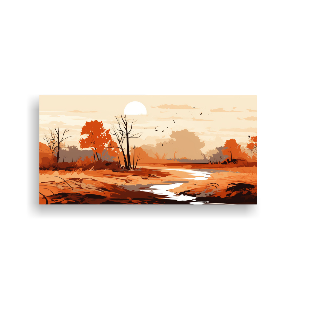 Cuadro Paisaje Otoñal Minimalista Neo Pop - DecoCuadros