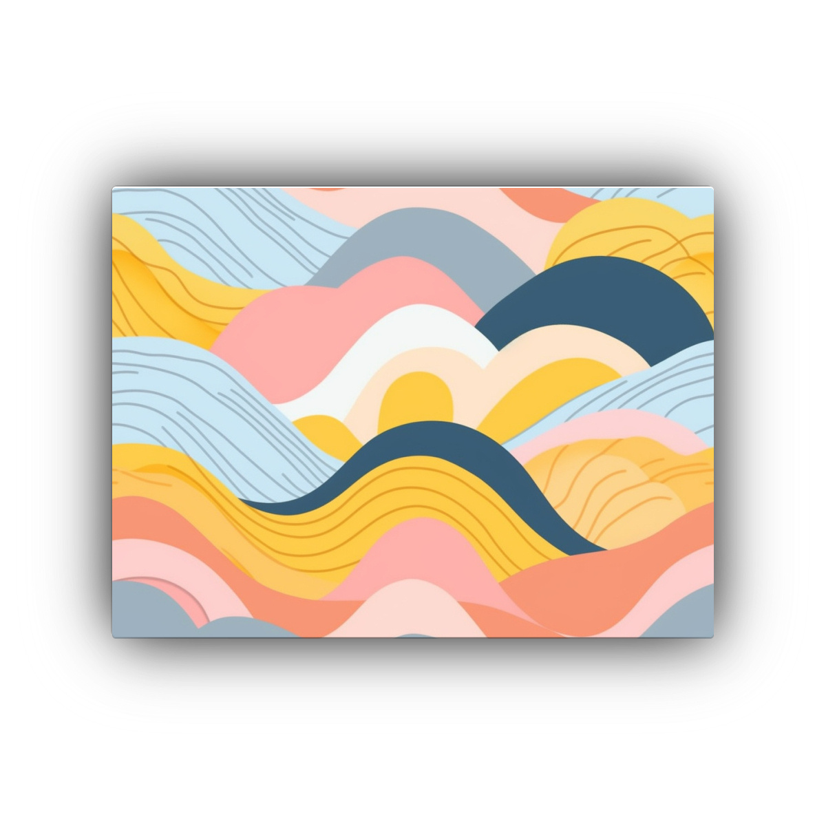 patr-n-enigm-tico-en-tonos-mostaza-y-azul-p-lido-de-arte-de-pared-fotogr-fico