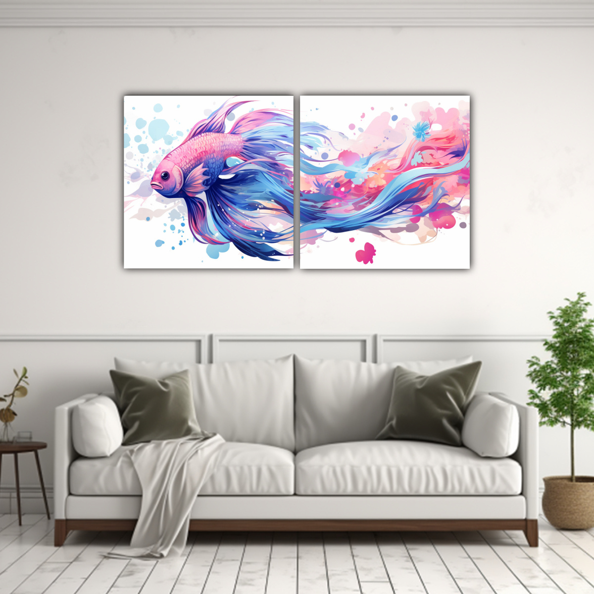 peces-de-acuario-en-colores-rosa-y-azul-arte-moderno-neo-pop-1