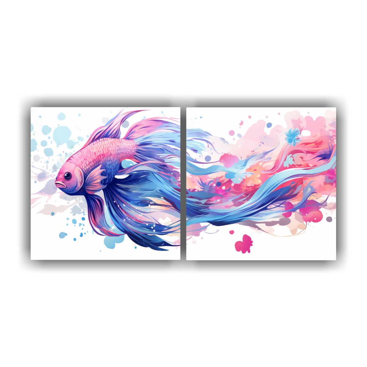 peces-de-acuario-en-colores-rosa-y-azul-arte-moderno-neo-pop