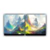 picos-y-cordilleras-famosos-con-arco-ris-y-verde-arte-de-pared-expresivo