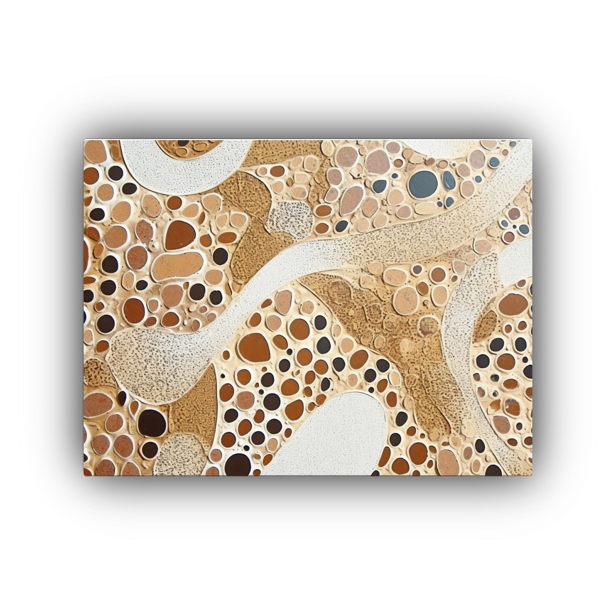 pintura-aborigen-alegre-en-lienzo-estilo-puntillismo-de-papel-mach-