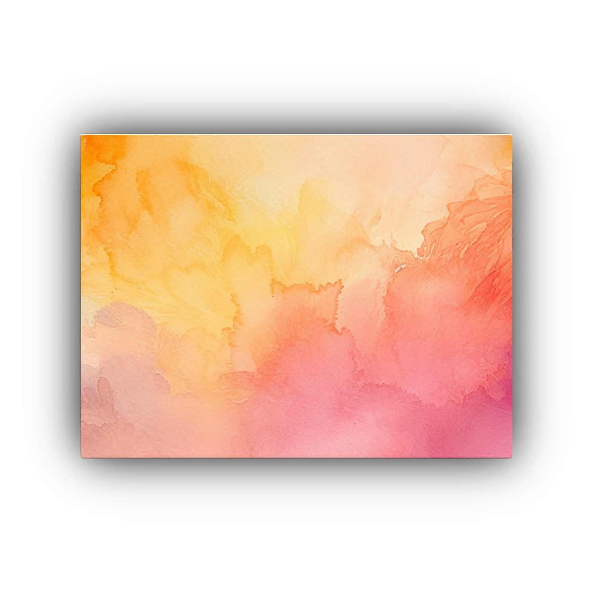 pintura-abstracta-acuarela-amarilla-y-roja-en-bastidor