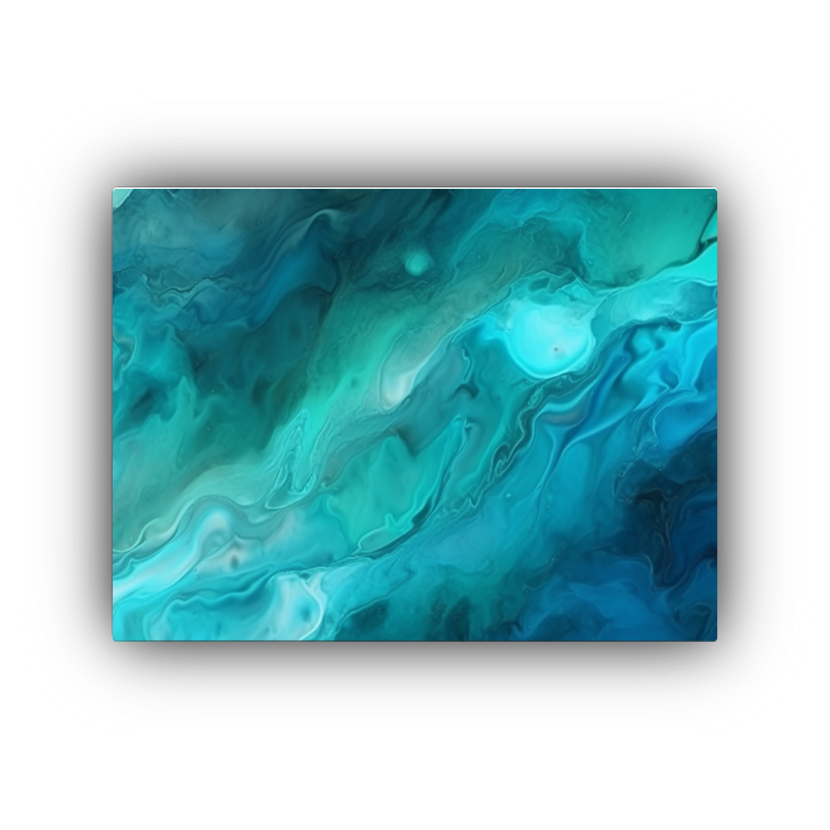 pintura-abstracta-acuarela-vintage-para-comedor-en-azul-y-verde-teal