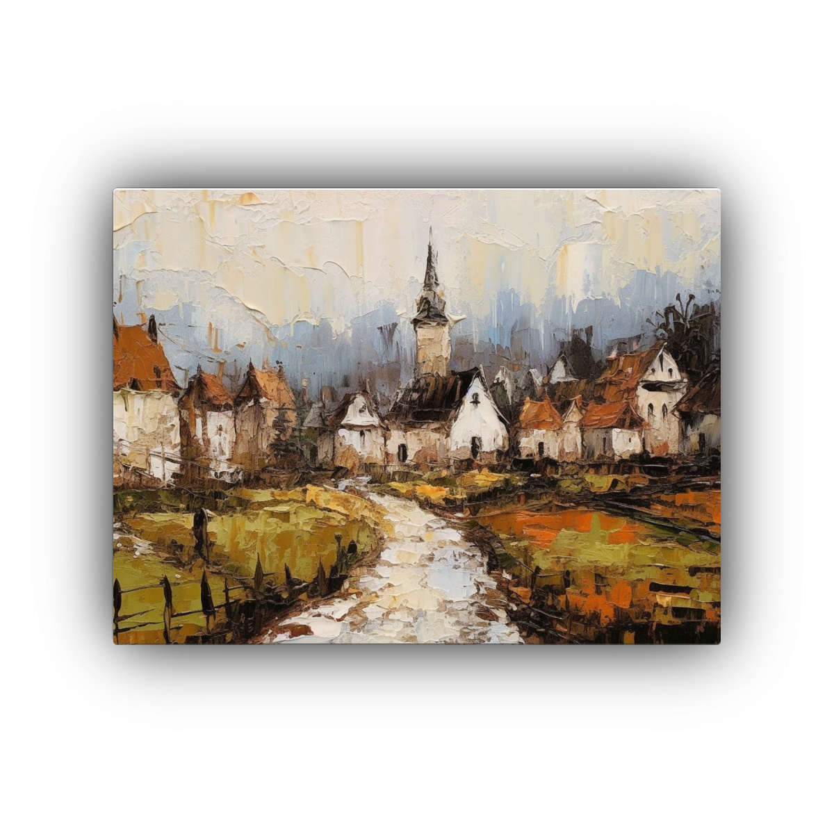 pintura-abstracta-al-leo-de-una-aldea-pobre-en-alemania