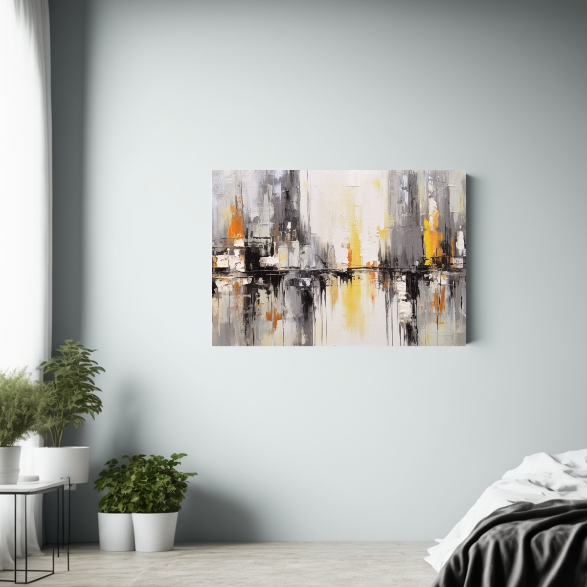 pintura-abstracta-de-ciudad-en-blanco-y-negro-1