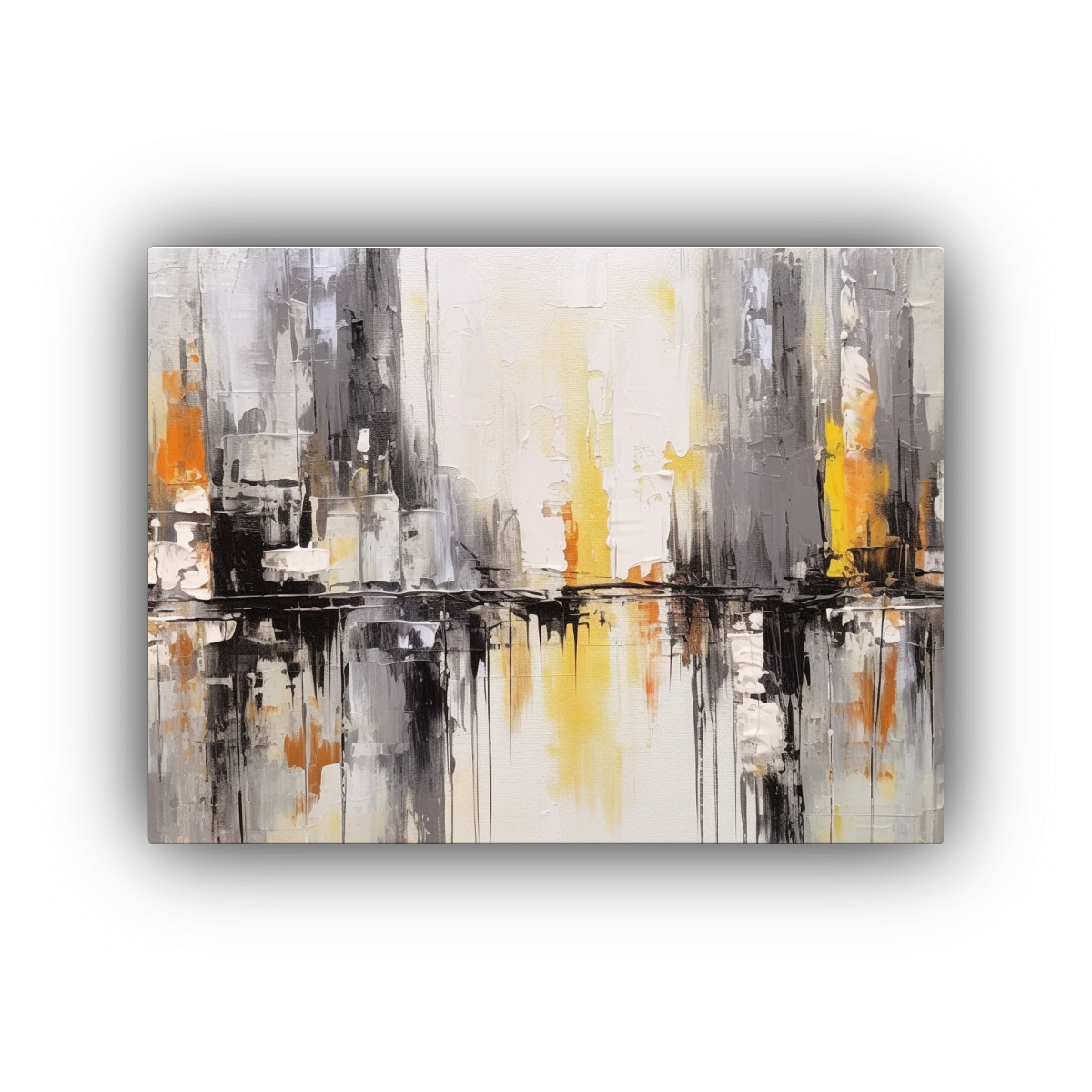 pintura-abstracta-de-ciudad-en-blanco-y-negro