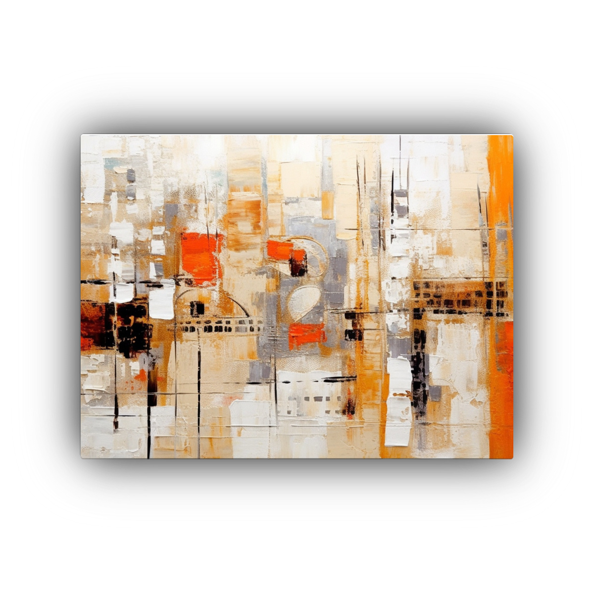 pintura-abstracta-de-colores-naranja-y-blanco-para-decoraci-n-moderna