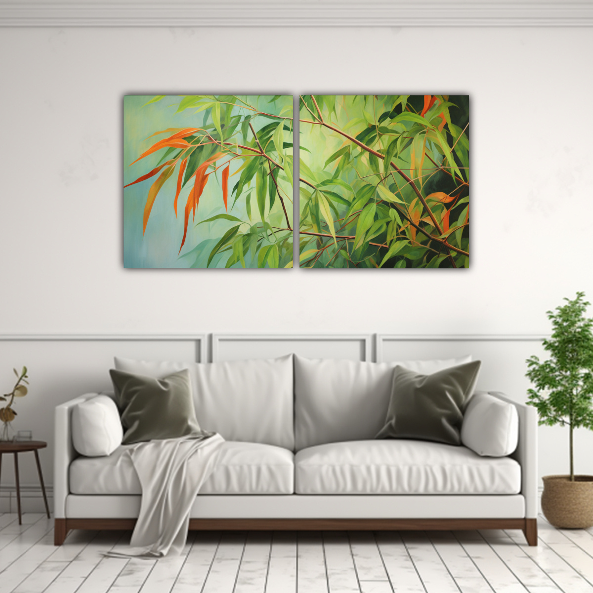 pintura-abstracta-de-hojas-de-bamb-en-tela-canvas-1