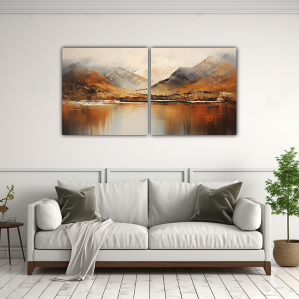 pintura-abstracta-de-monta-as-junto-al-lago-con-colores-marrones-1