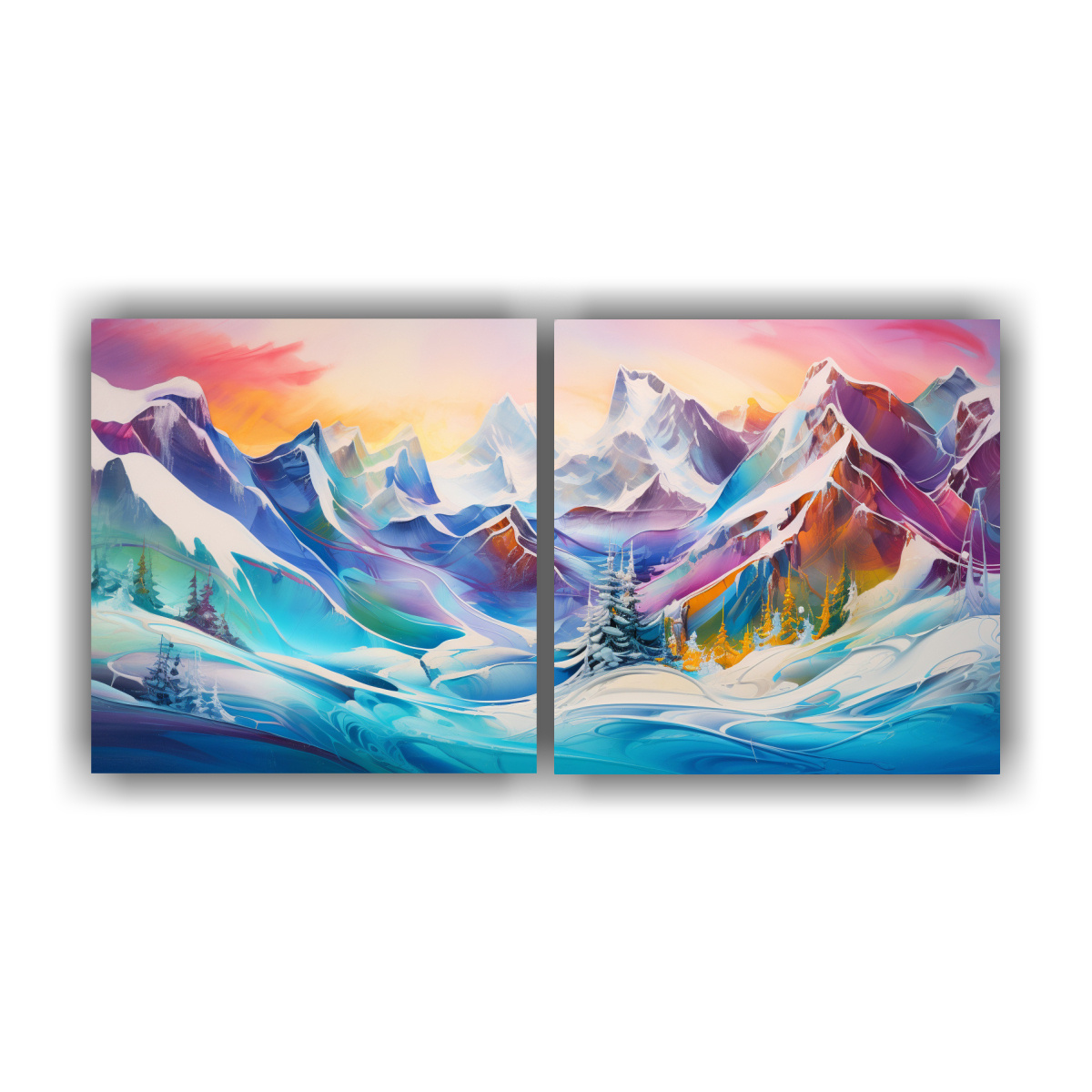 pintura-abstracta-de-monta-as-nevadas-con-vibrantes-colores