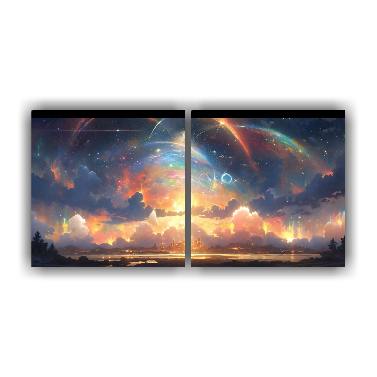 pintura-abstracta-de-un-cielo-nocturno-con-colores-del-arco-ris-
