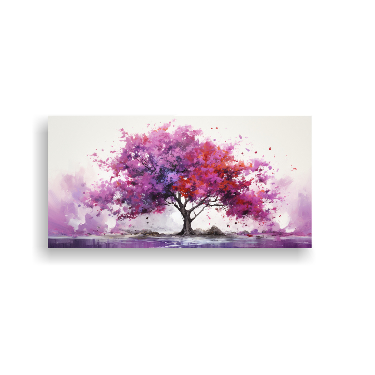 pintura-abstracta-de-un-rbol-de-acebo-en-colores-morado-y-rosa-