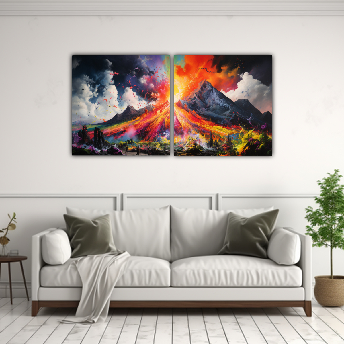 pintura-abstracta-de-un-volc-n-con-colores-del-arco-ris-y-negro-1