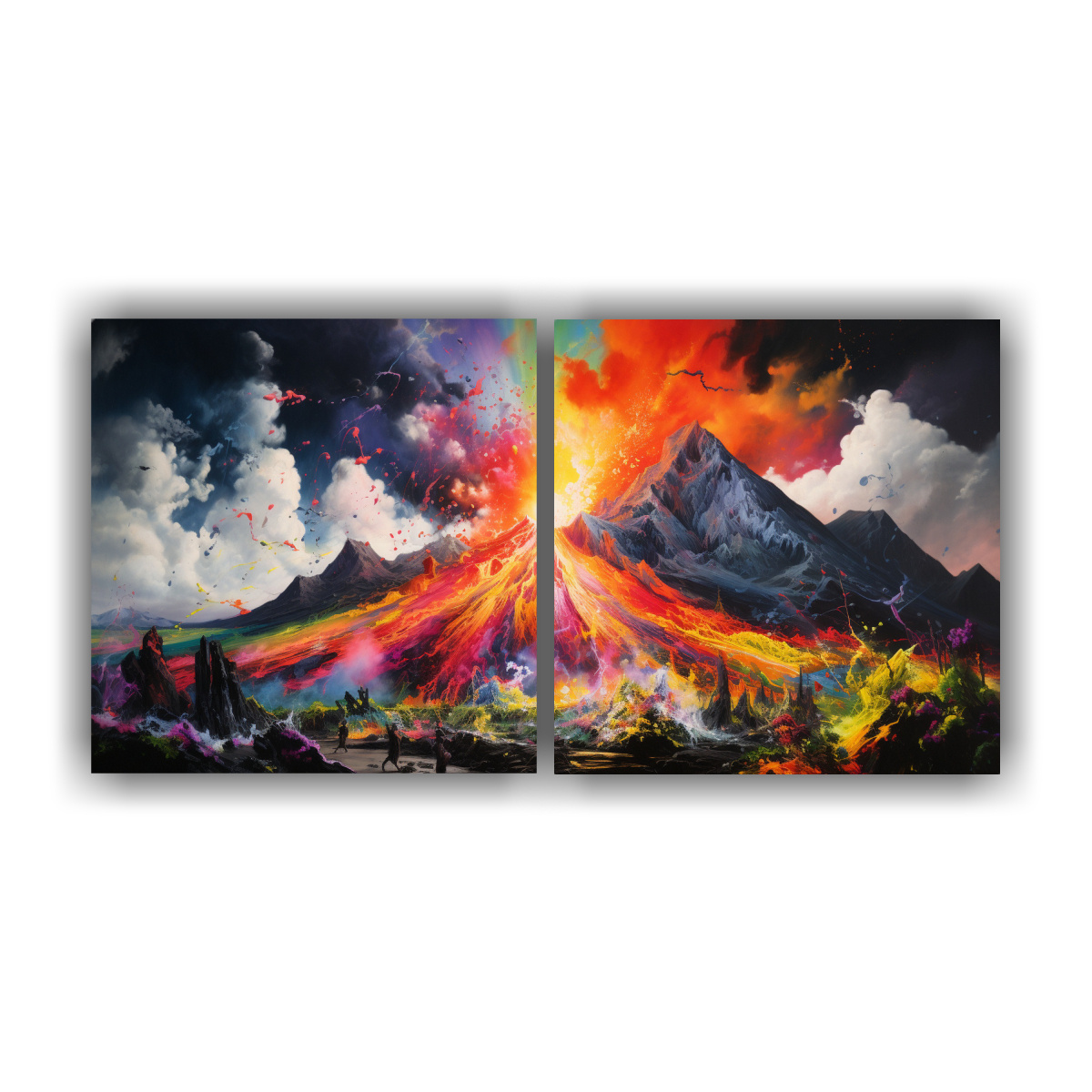pintura-abstracta-de-un-volc-n-con-colores-del-arco-ris-y-negro
