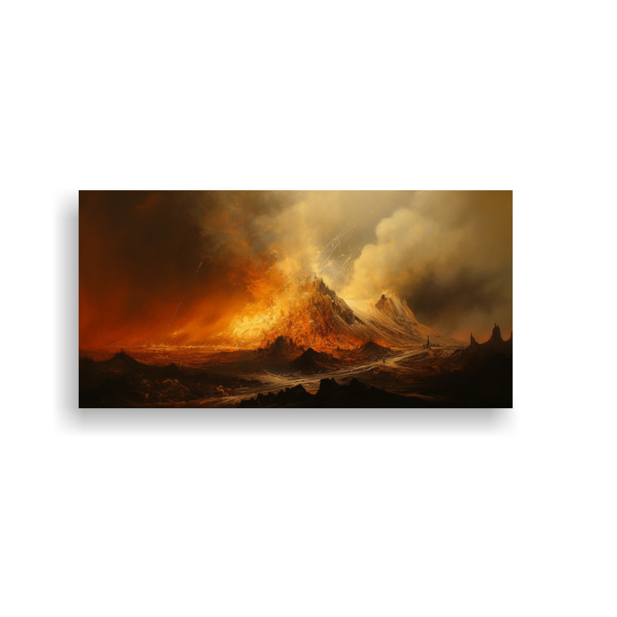 pintura-abstracta-de-un-volc-n-con-colores-dorados