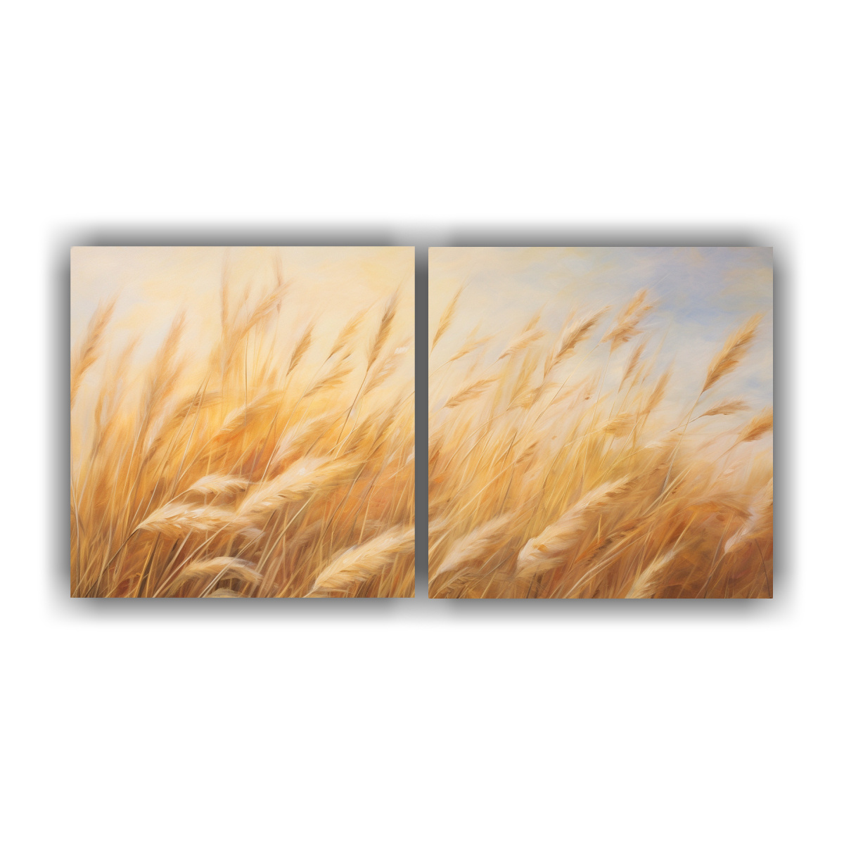 Pintura Abstracta Detallada De Pampas Grass En Estilo óleo.