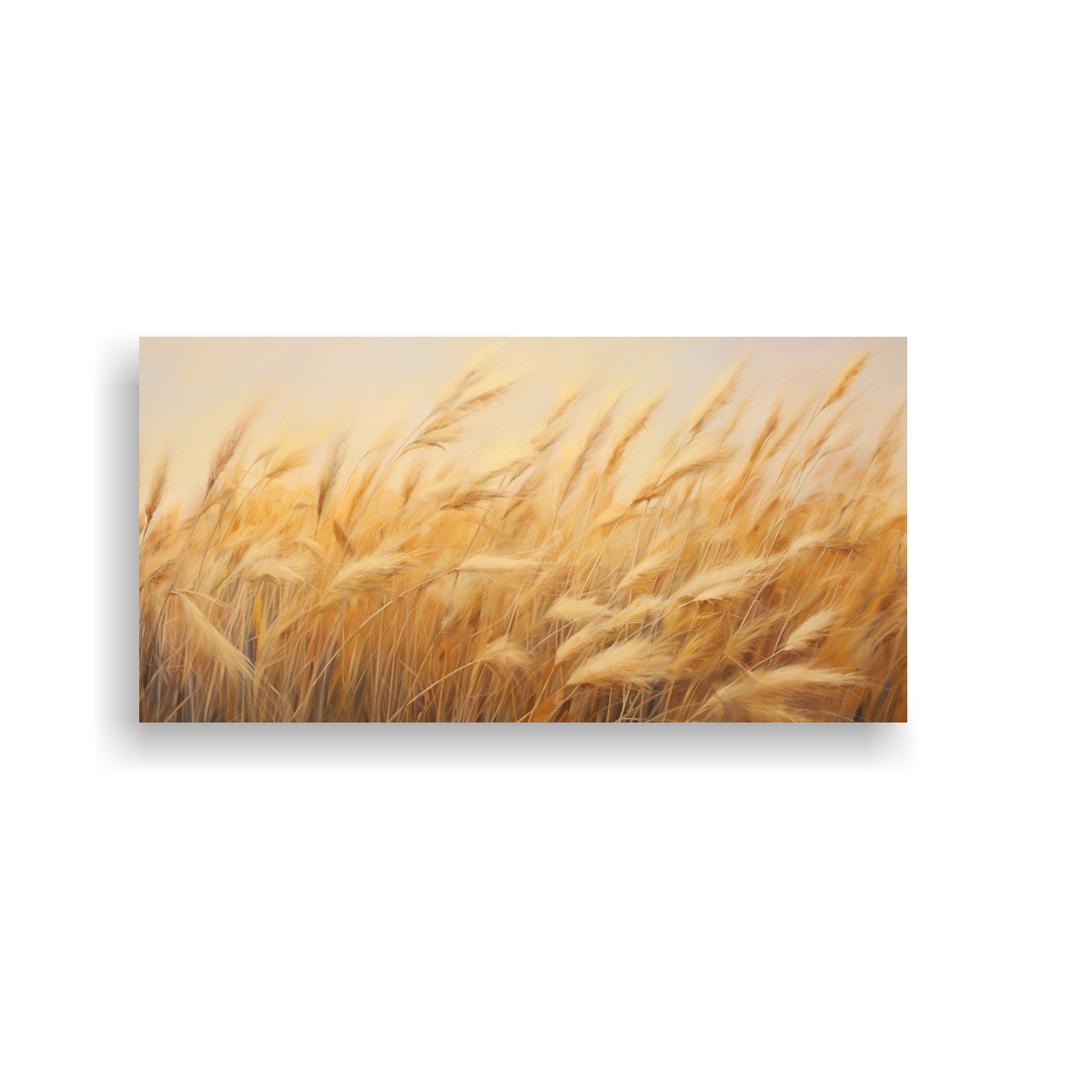 Pintura Abstracta Detallada En Estilo óleo De Pampas Grass Para Decoración De Arte Natural.