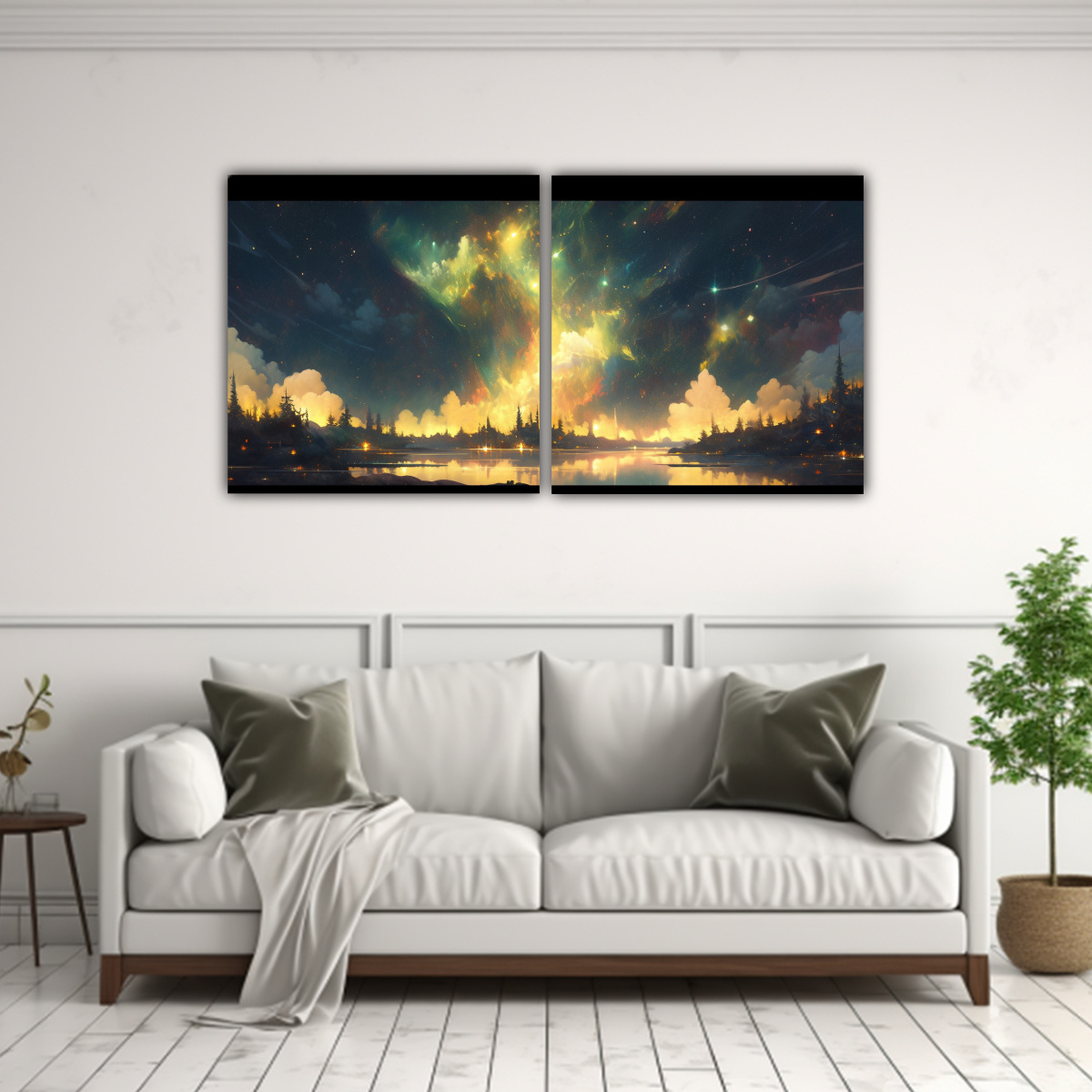 pintura-abstracta-efecto-visual-auroras-boreales-amarillo-1