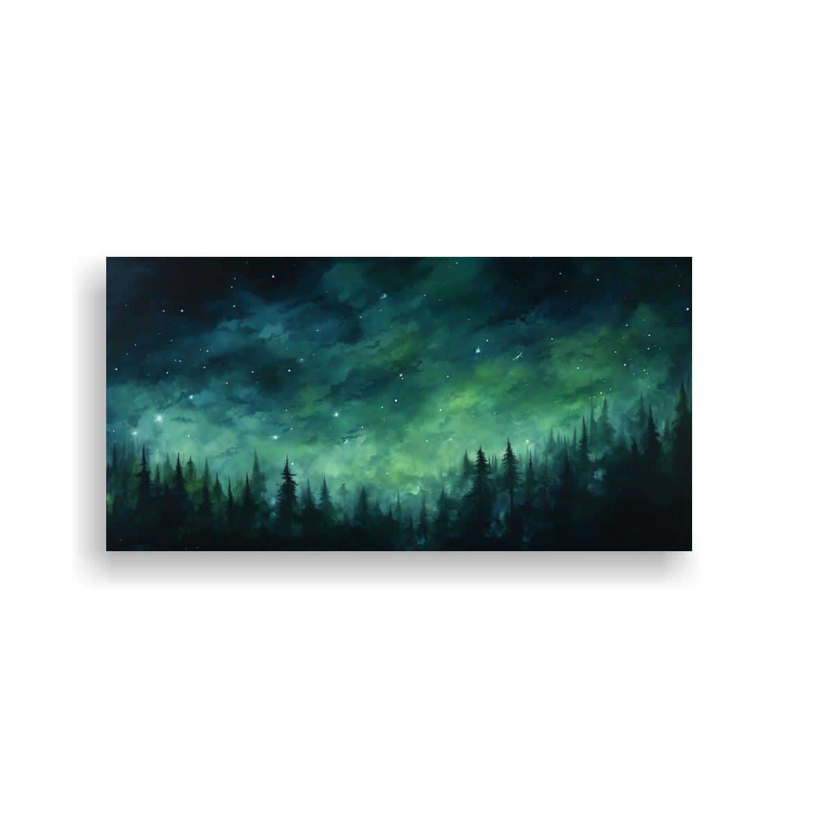 pintura-abstracta-en-verde-de-noche-en-el-cielo