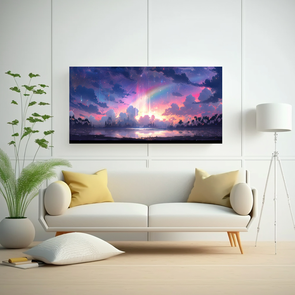 pintura-abstracta-urbana-de-lienzo-con-cielo-nocturno-y-arco-ris-en-colores-p-rpura-1-1