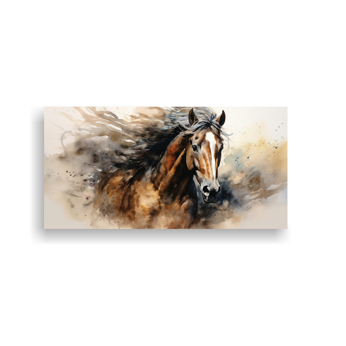 pintura-acuarela-caballo-andaluz-tela-canvas-expresividad-y-color-vibrante