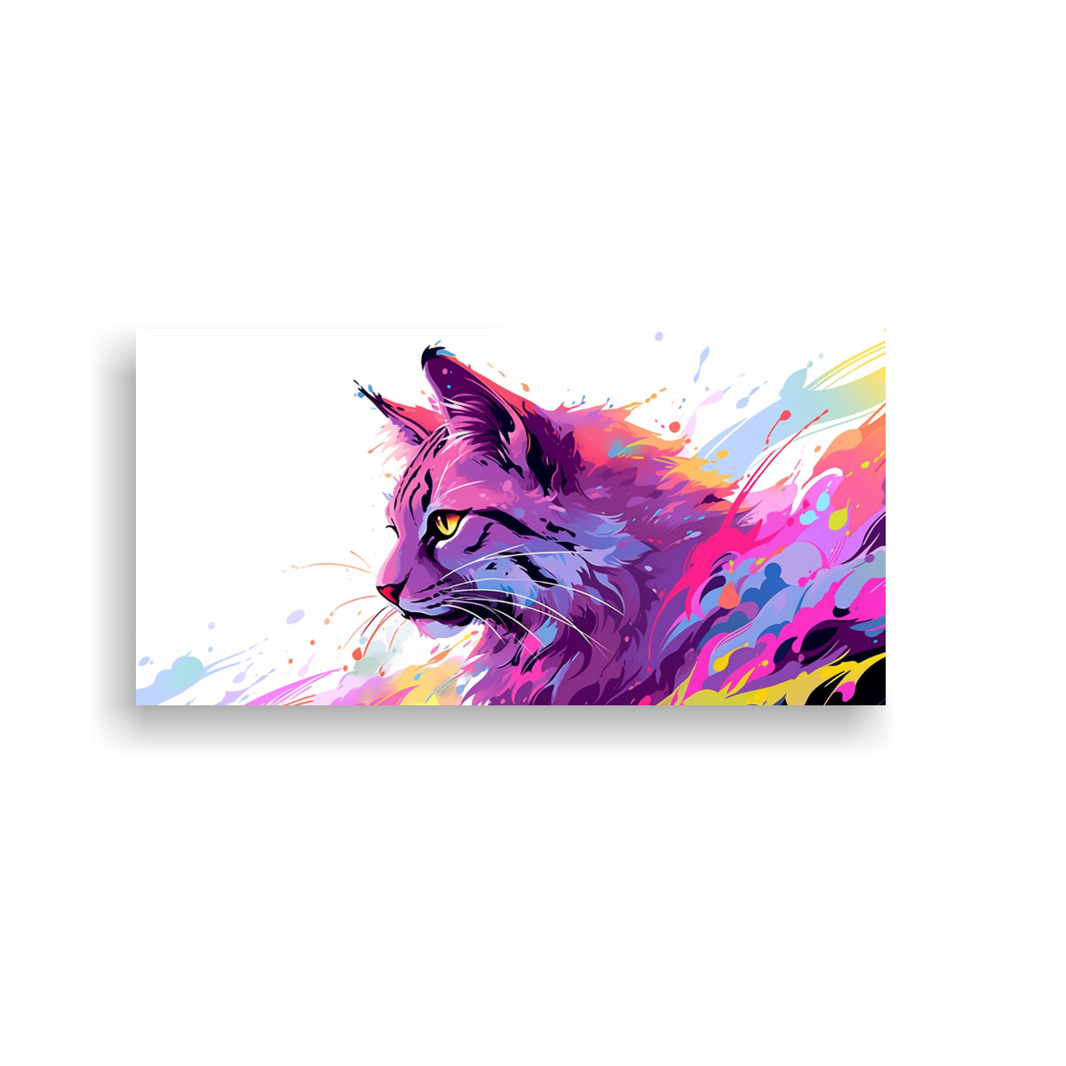 pintura-acuarela-de-belleza-felina-arco-ris-y-morado-neo-pop-arte