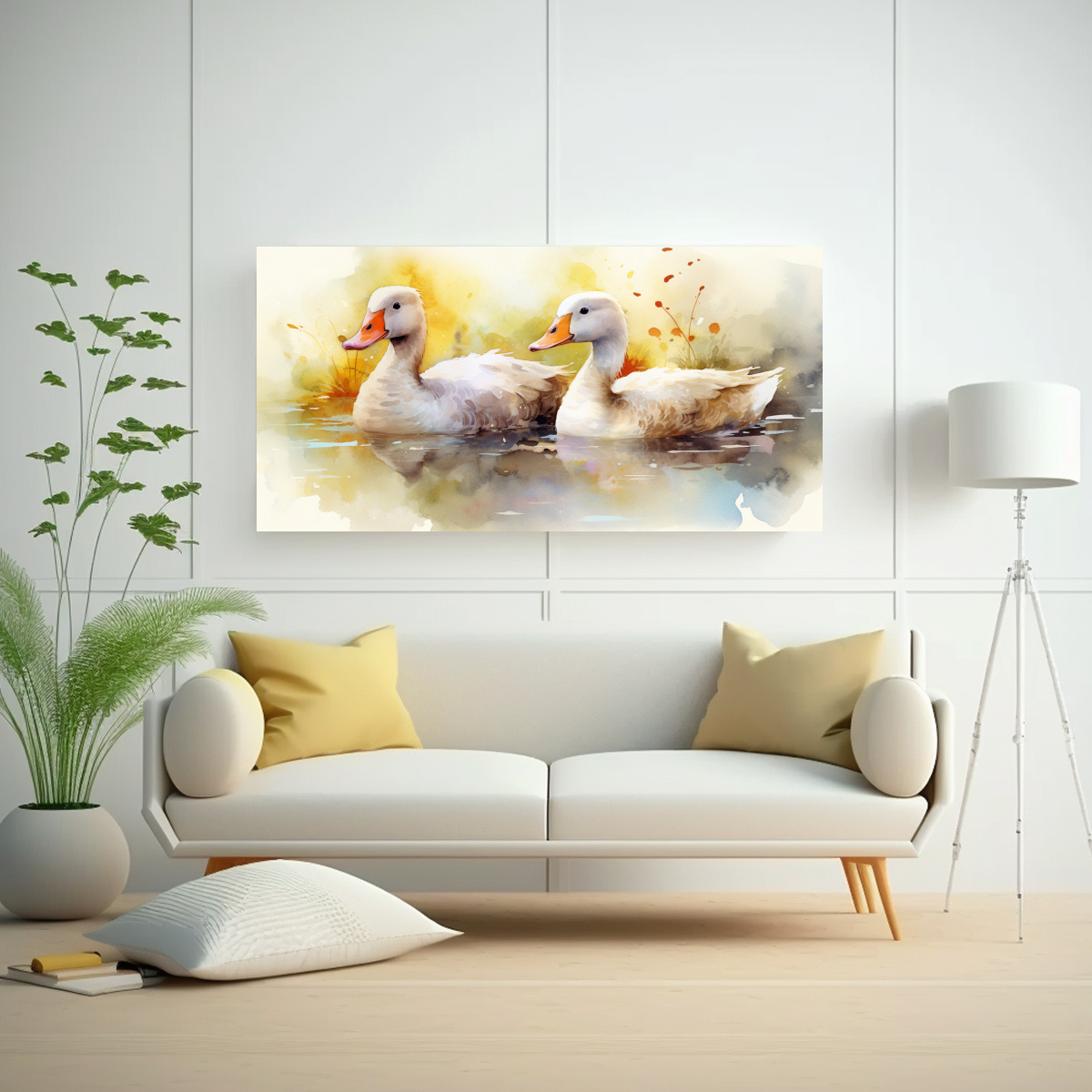 pintura-acuarela-de-gansos-en-movimiento-colorido-1