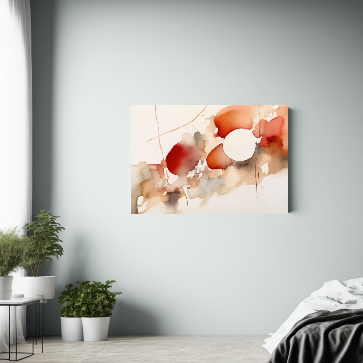 pintura-acuarela-formas-abstractas-rojo-y-tierra-1