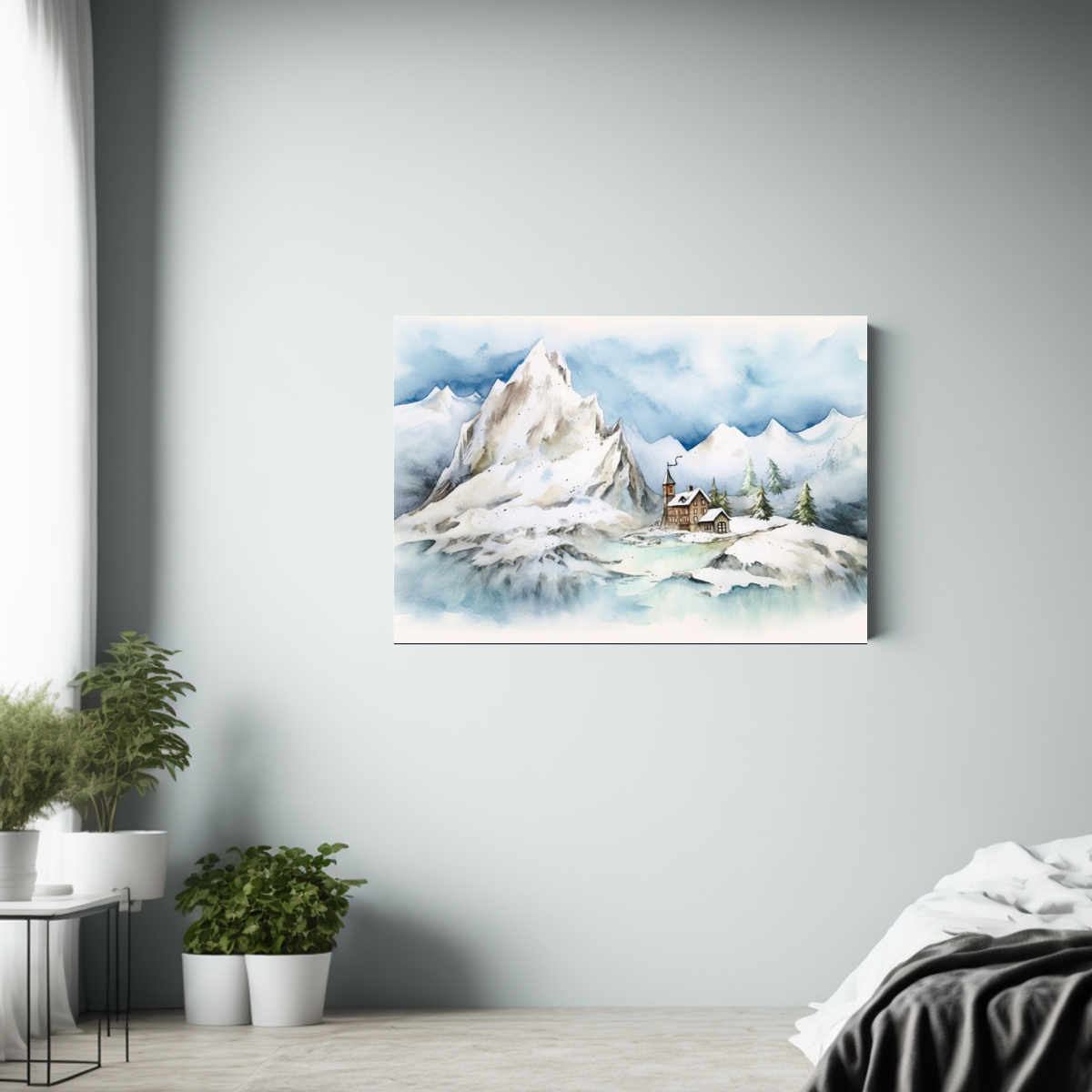 pintura-acuarela-invierno-valle-monta-as-mar-mar-casa-nieve-1-1