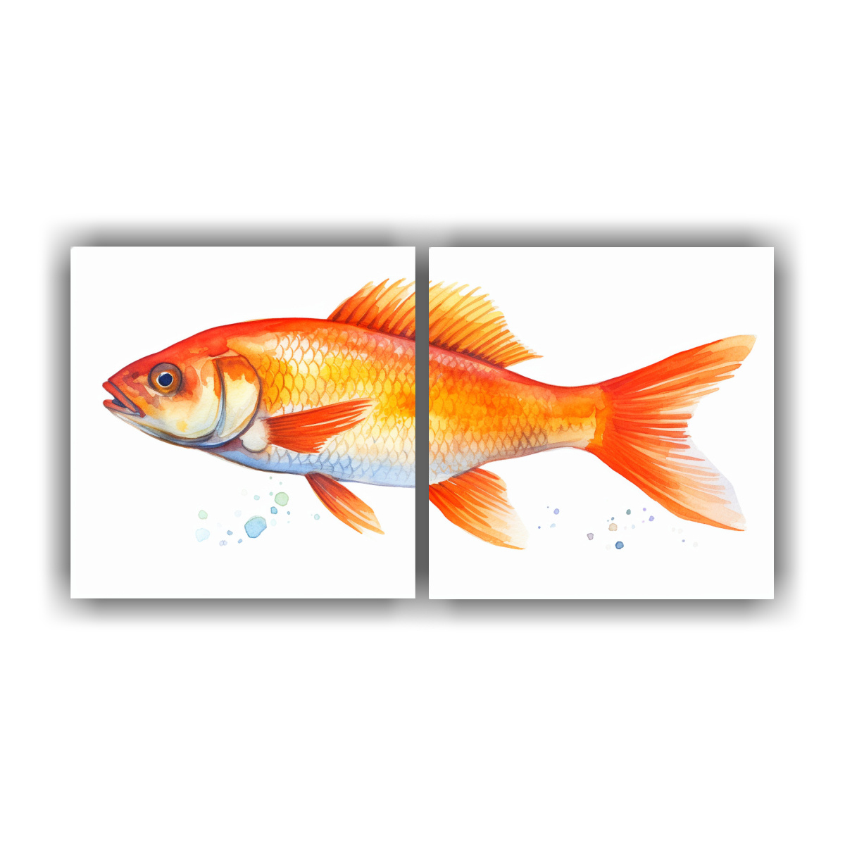 pintura-acuarela-peces-agua-dulce-l-neas-finas-deco-pared